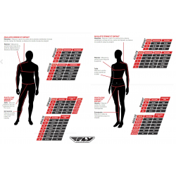 Guide des tailles pantalons FLY Racing