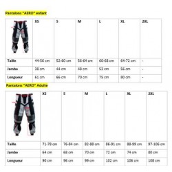 Tailles pantalon BMX enfant